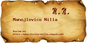 Manojlovics Nilla névjegykártya